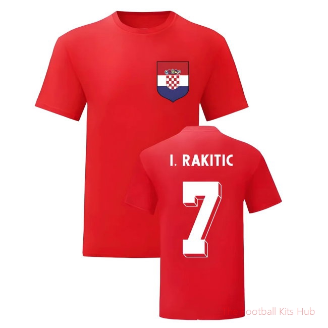 Ivan Rakitic Croatia National Hero Tee\'s (Red)-unisoccer store
