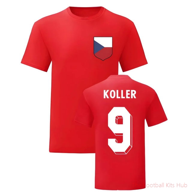 Jan Koller Czech Republic National Hero Tee\'s (Red)-unisoccer store