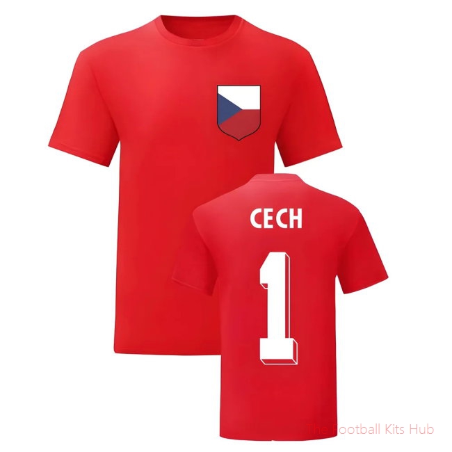 Petr Cech Czech Republic National Hero Tee\'s (Red)-unisoccer store
