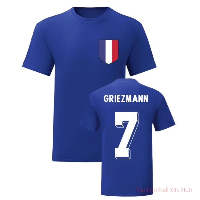 Antoine Griezmann France National Hero Tee\'s (Blue)-unisoccer store