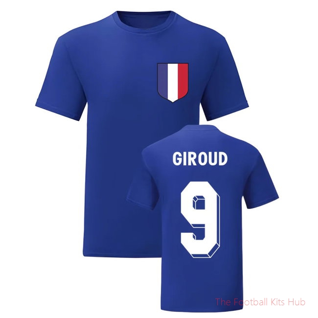 Olivier Giroud France National Hero Tee\'s (Blue)-unisoccer store