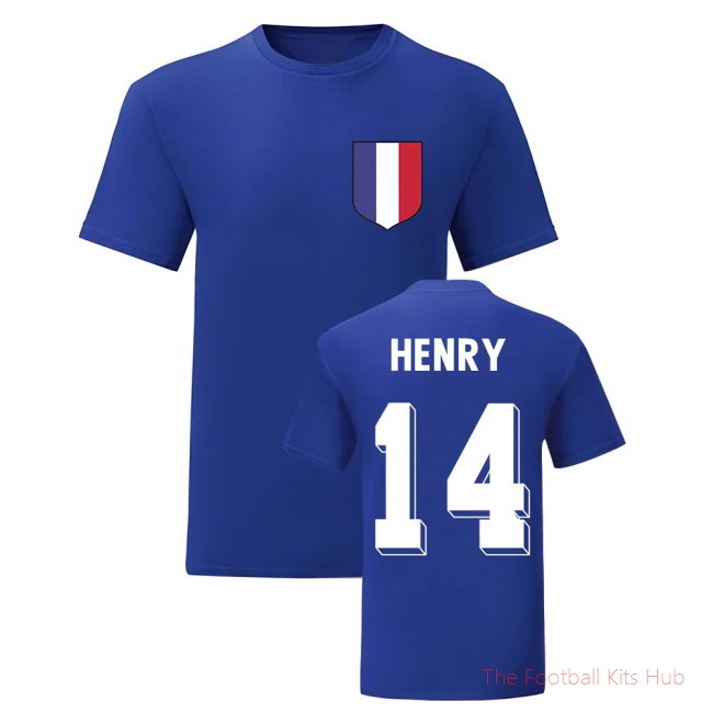 Thierry Henry France National Hero Tee\'s (Blue)-unisoccer store