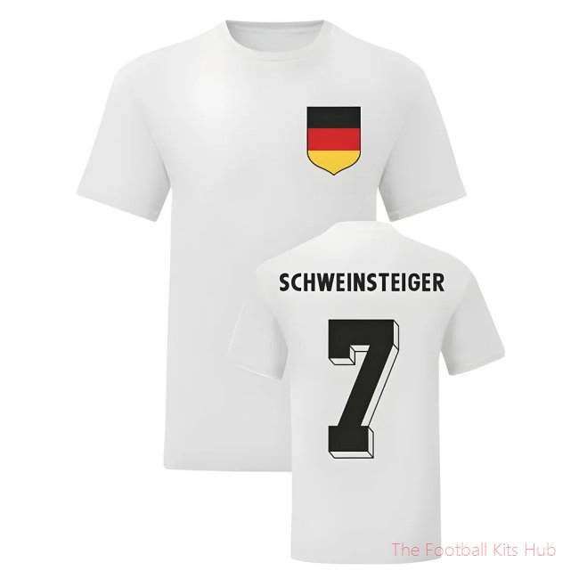 Bastian Schweinsteiger Germany National Hero Tee\'s (White)-unisoccer store