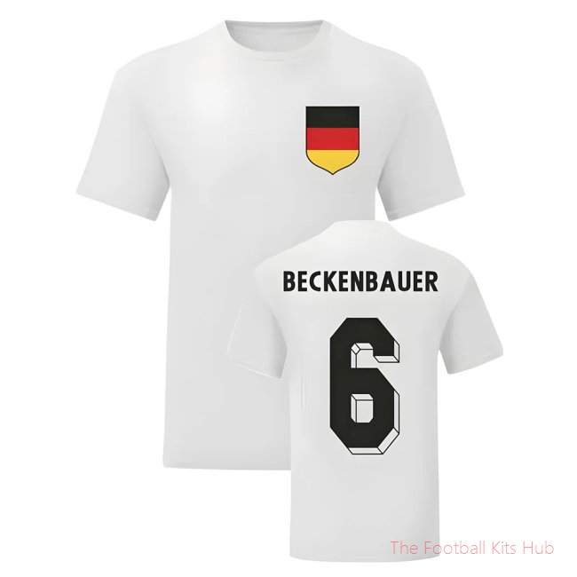 Franz Beckenbauer Germany National Hero Tees\'s (White)-unisoccer store
