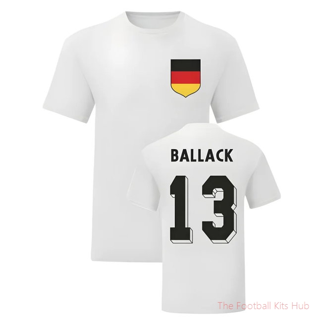 Michael Ballack Germany National Hero Tee\'s (White)-unisoccer store