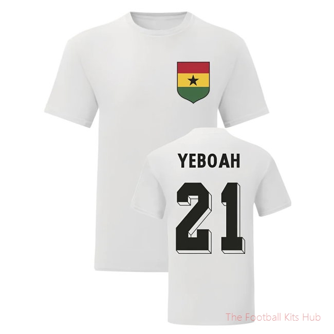 Tony Yeboah Ghana National Hero Tee (White)-unisoccer store