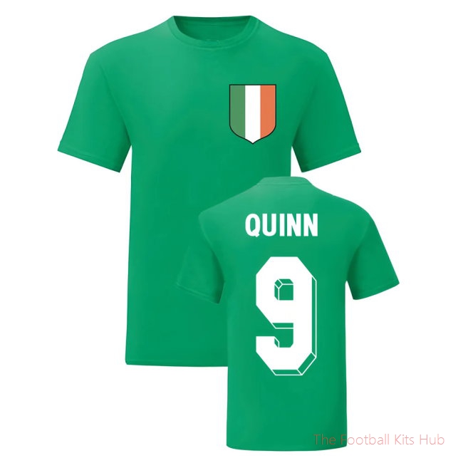Niall Quinn Ireland National Hero Tee (Green)-unisoccer store