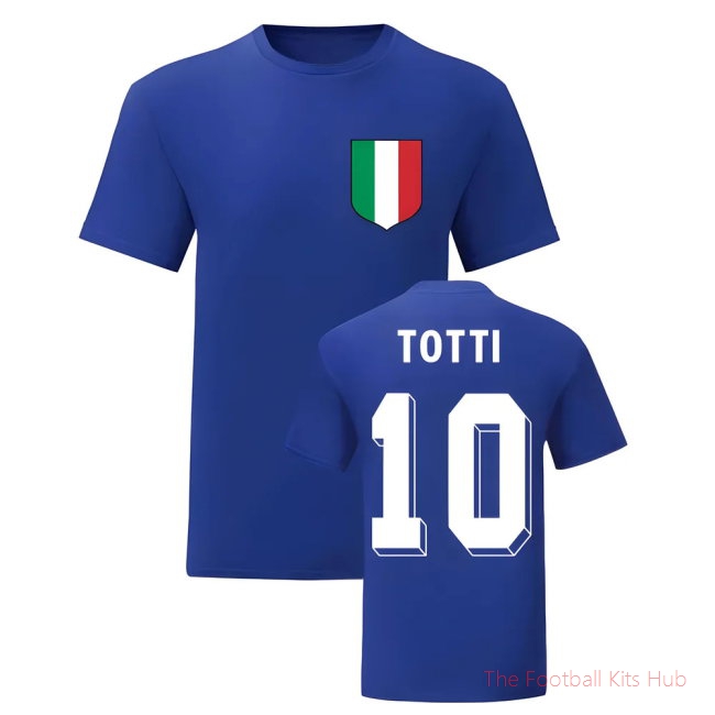 Francesco Totti Italy National Hero Tee\'s (Blue)-unisoccer store