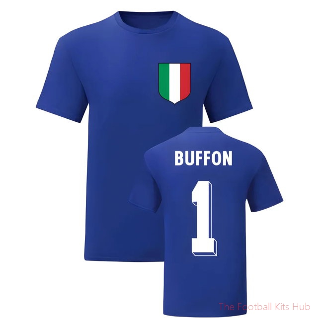 Gianluigi Buffon Italy National Hero Tee\'s (Blue)-unisoccer store