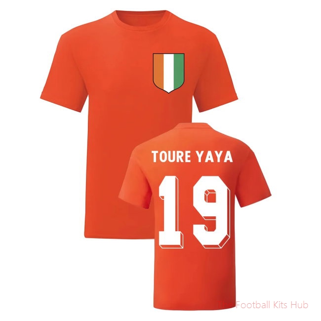 Yaya Toure Ivory Coast National Hero Tee (Orange)-unisoccer store