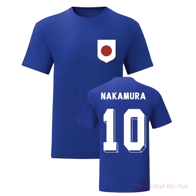 Shunsuke Nakamura Japan National Hero Tee (Blue)-unisoccer store