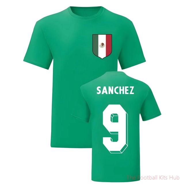 Hugo Sanchez Mexico National Hero Tee\'s (Green)-unisoccer store