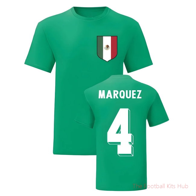 Rafael Marquez Mexico National Hero Tee\'s (Green)-unisoccer store