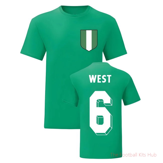 Taribo West Nigeria National Hero Tee (Green)-unisoccer store