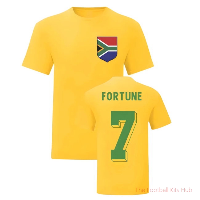 Quinton Fortune South Africa National Hero Tee (Yellow)-unisoccer store