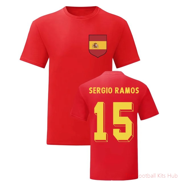 Sergio Ramos Spain National Hero Tee (Red)-unisoccer store