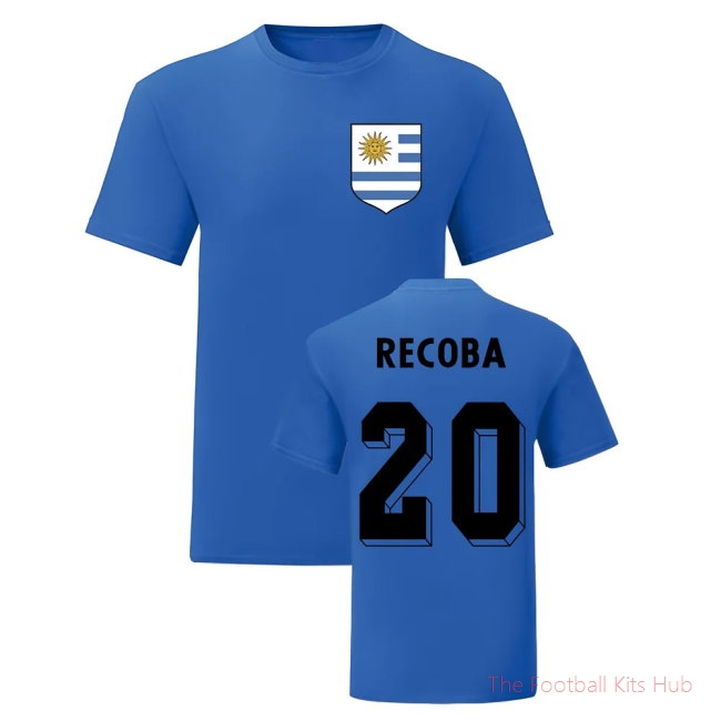 Alvaro Recoba Uruguay National Hero Tee (Blue)-unisoccer store