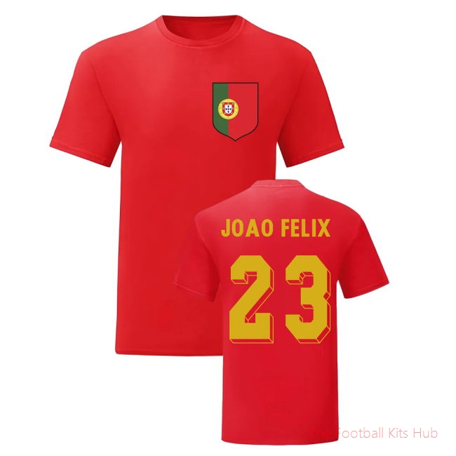 Joao Felix Portugal National Hero Tee (Red)-unisoccer store