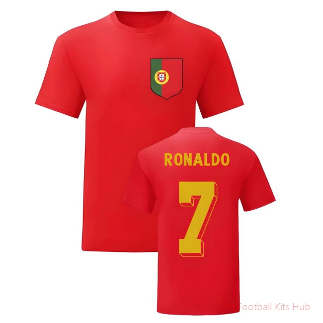 Cristiano Ronaldo Portugal National Hero Tee (Red)-unisoccer store