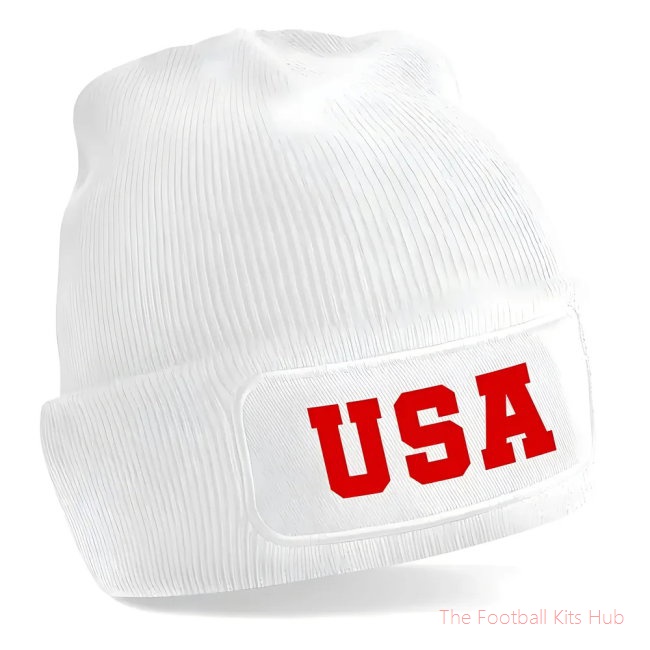 USA National Football Beanie (White)-unisoccer store
