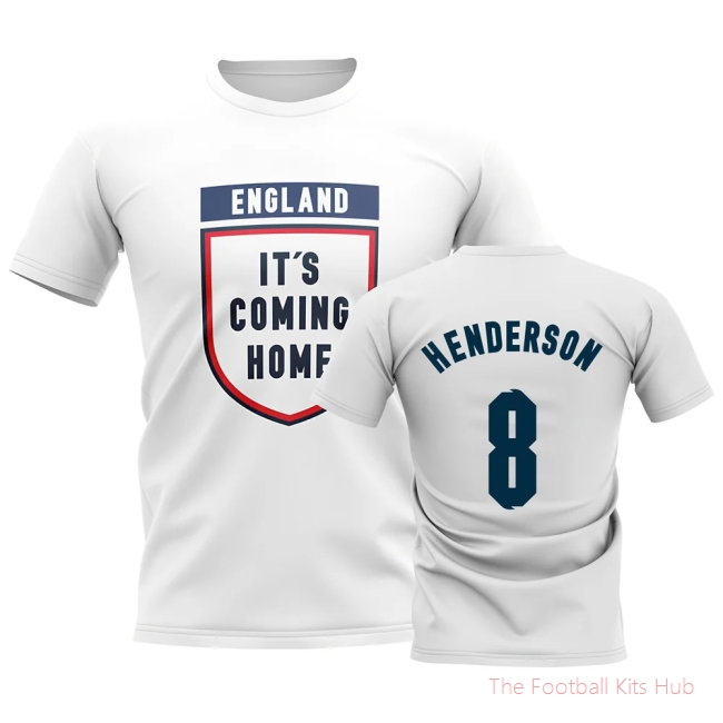 England Its Coming Home T-Shirt (Henderson 8) - White-unisoccer store