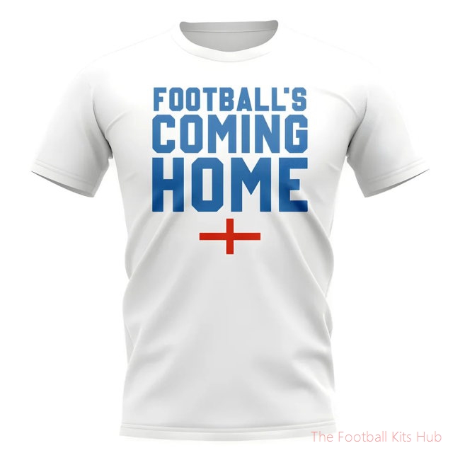 England Footballs Coming Home T-Shirt - Flag/White-unisoccer store
