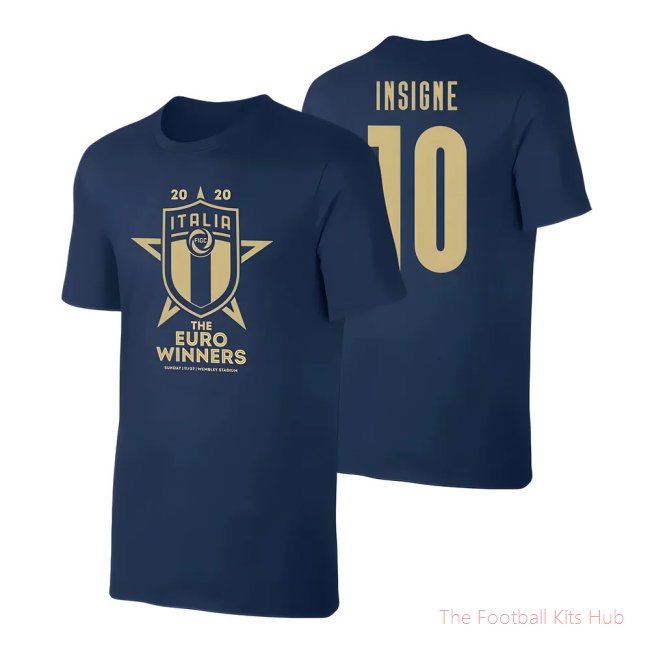 Italy WINNERS Euro 2020 (Insigne 10) Dark Blue-unisoccer store