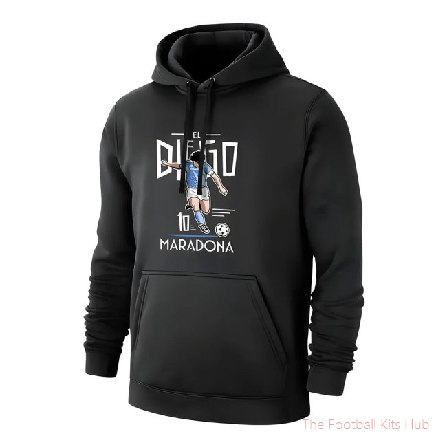Argentina EL DIEGO 21 footer with hood, black-unisoccer store