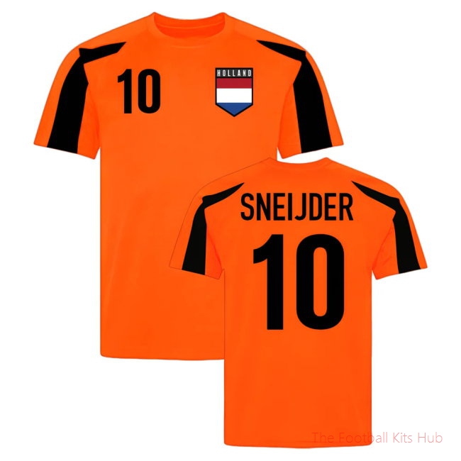 Holland Sports Training Jersey (Orange-Black) (Sneijder 10)-unisoccer store