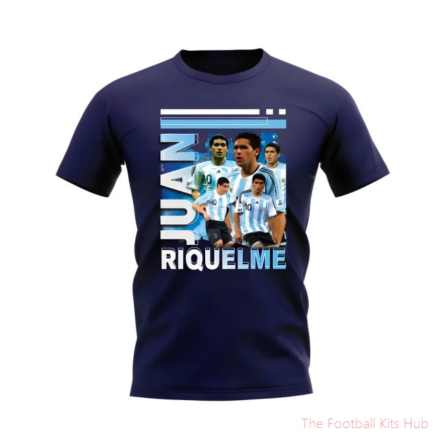 Juan Riquelme Argentina Bootleg T-Shirt (Navy)-unisoccer store
