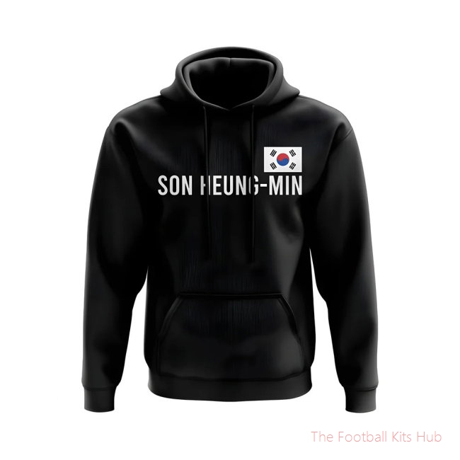 Son Heung Min South Korea Name Hoody (Black)-unisoccer store