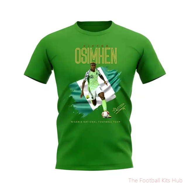 Victor Osimhen Nigeria T-shirt (Green)-unisoccer store