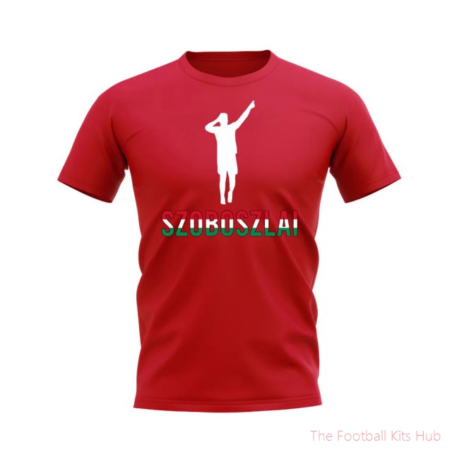 Dominik Szoboszlai Hungary Silhouette T-shirt (Red)-unisoccer store