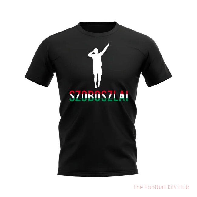 Dominik Szoboszlai Hungary Silhouette T-shirt (Black)-unisoccer store