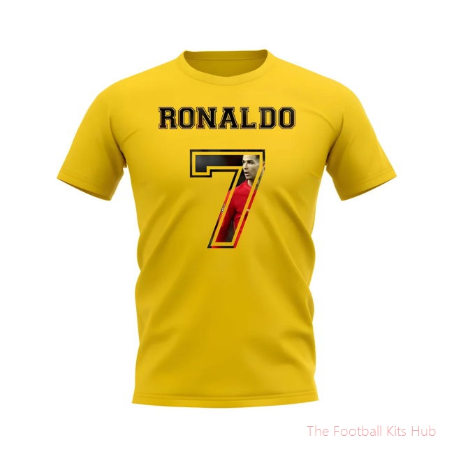 Cristiano Ronaldo Portugal 7 T-Shirt (Yellow)-unisoccer store