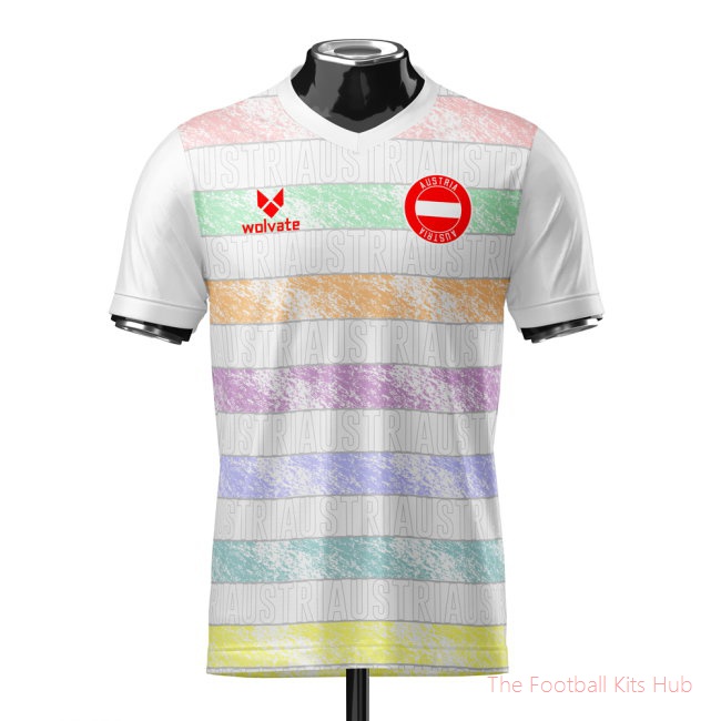 Austria Heritage Football Jersey White (Wolvate) Adult Short Sleeve-unisoccer store