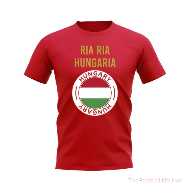 Ria Ria Hungaria Hungary Fans Phrase T-shirt (Red)-unisoccer store