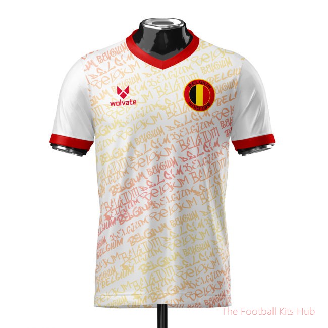 Belgium Heritage Football Jersey (Wolvate) Adult Short Sleeve-unisoccer store