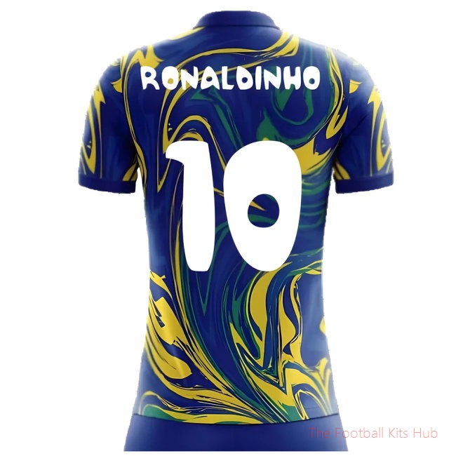 2025-2026 Brazil Away Concept Shirt (Ronaldinho 10)-unisoccer store