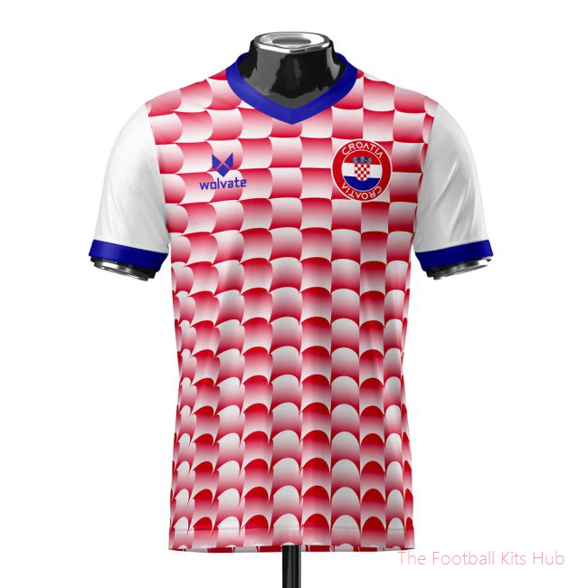 Croatia Heritage Football Jersey Red (Wolvate) Adult Short Sleeve-unisoccer store