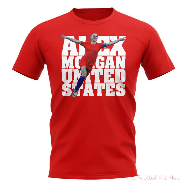Alex Morgan United States Player T-Shirt (Red)-unisoccer store