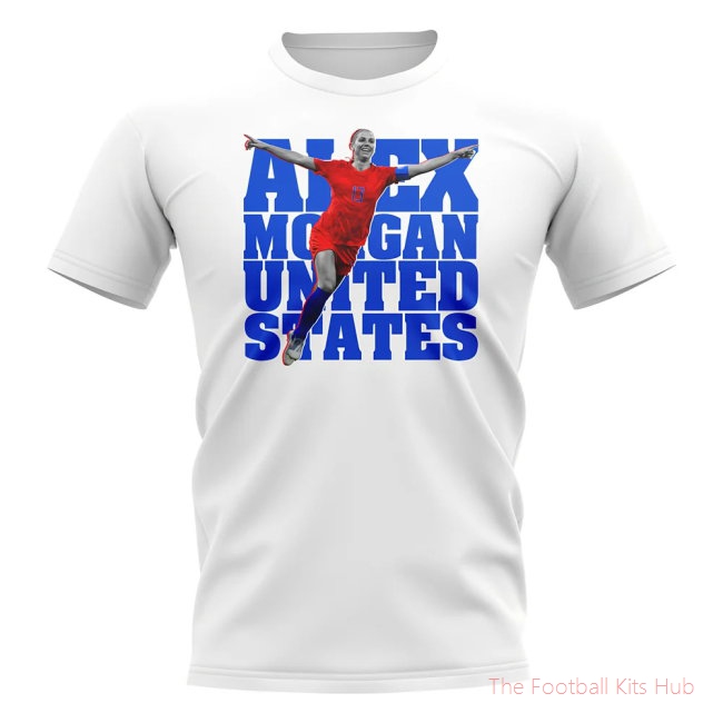 Alex Morgan United States Player T-Shirt (White)-unisoccer store