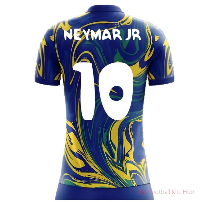 2025-2026 Brazil Away Concept Shirt (Neymar Jr 10) - Kids-unisoccer store