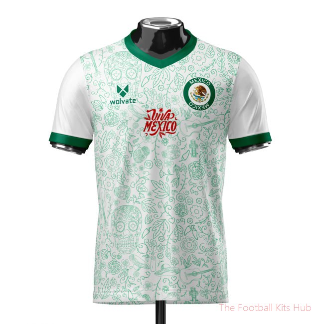 Mexico Heritage Football Jersey (Wolvate) Adult Short Sleeve-unisoccer store