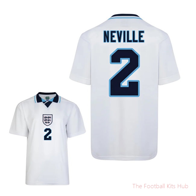 Score Draw England Euro 1996 Home Shirt (Neville 2)-unisoccer store