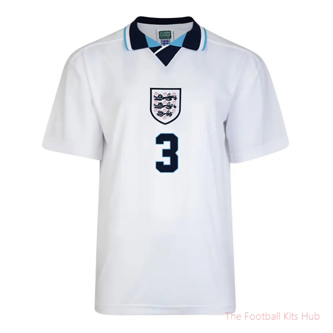 Score Draw England Euro 1996 Home Shirt (Pearce 3)-unisoccer store