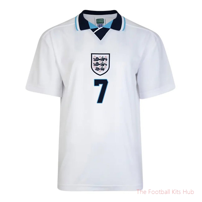 Score Draw England Euro 1996 Home Shirt (Platt 7)-unisoccer store
