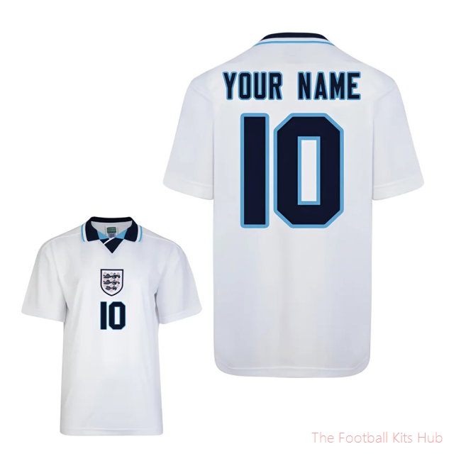 Score Draw England Euro 1996 Home Shirt (Your Name)-unisoccer store
