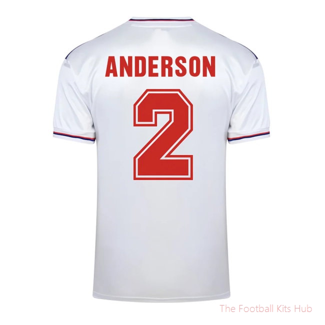 Score Draw England World Cup 1982 Home Shirt (Anderson 2)-unisoccer store