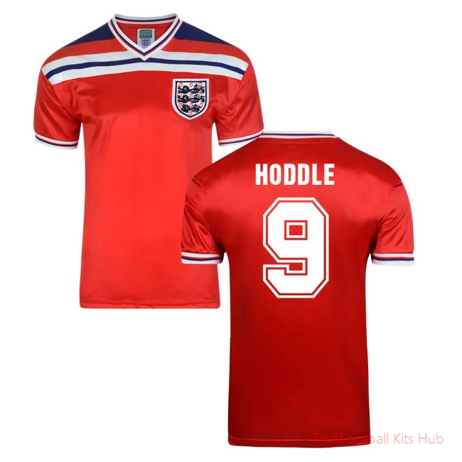 Score Draw England World Cup 1982 Away Shirt (Hoddle 9)-unisoccer store